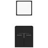 804774 vidaXL 2 Piece Bathroom Furniture Set Black Chipboard