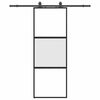 vidaXL rennihur&eth; me&eth; v&eacute;lb&uacute;na&eth;arsetti Svart 76x205 cm Hert Gler