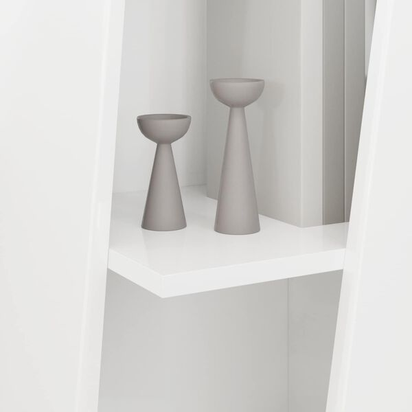 vidaXL Hli&eth;arsk&aacute;pur H&aacute;gloss hv&iacute;tur 33 x 32 x 100,5 cm Samsettur vi&eth;ur