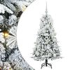 vidaXL Gervi hengdu j&oacute;latr&eacute; me&eth; 150 LED Hv&iacute;tt 120 cm PE og PVC