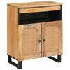 vidaXL Vi&eth;beinteyfla me&eth; geymslu Br&uacute;nn 60 x 33 x 75 cm Hart mang&oacute;tr&eacute;