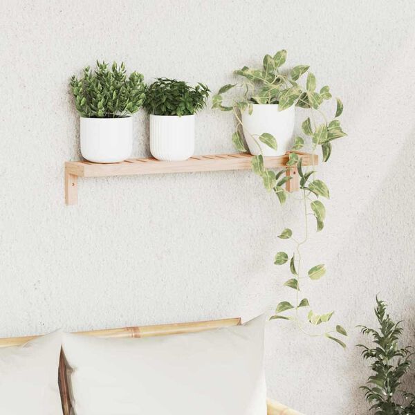 vidaXL Vegghengdur raki Vegghengt Náttúrulegur 62 x 10 x 12,5 cm