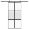 vidaXL rennihur&eth; me&eth; v&eacute;lb&uacute;na&eth;arsetti Svart 102,5x205 cm Hert Gler