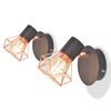 vidaXL Vegglampar 2 stk. me&eth; 2 LED Gl&oacute;perum 8W