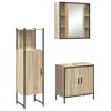 vidaXL Ba&eth;herbergismublasett me&eth; hillu 3 pcs Br&uacute;nn Samsettur vi&eth;ur