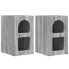 vidaXL N&aacute;ttbor&eth; 2 pcs Gr&aacute;r Sonoma 29,5 x 33,5 x 50 cm Samsettur vi&eth;ur