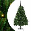 vidaXL Gervi j&oacute;latr&eacute; me&eth; 150 LED Gr&aelig;nn 120 cm PVC og m&aacute;lmur