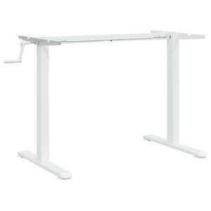vidaXL Standskrifbor&eth;sgrind Hv&iacute;t (94-135)x60x(70-114) cm St&aacute;l