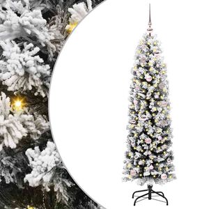 vidaXL Gervi j&oacute;latr&eacute; me&eth; 150 LED Gr&aelig;nn 150 cm PVC, st&aacute;l og plast