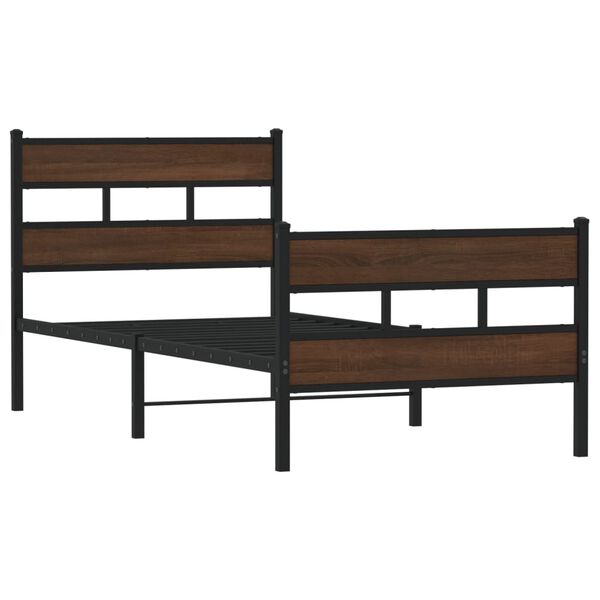 vidaXL R&uacute;mgrind &aacute;n D&yacute;nu me&eth; H&ouml;f&eth;agafli og F&oacute;tgafli 75x190 cm