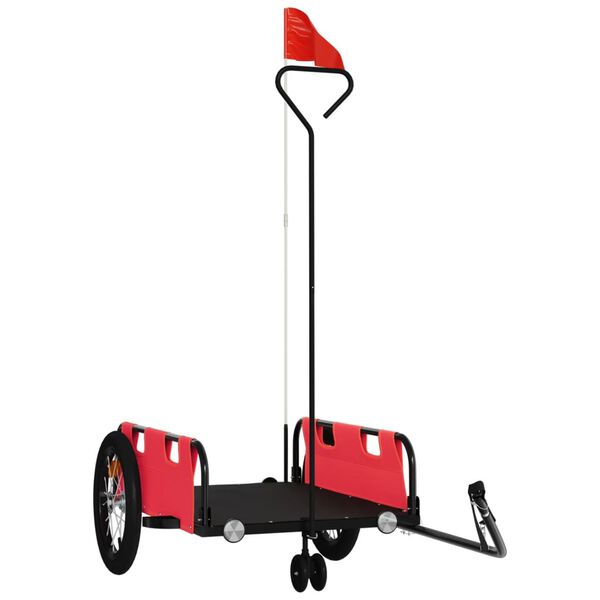 vidaXL Rei&eth;hj&oacute;lavagn Rau&eth;ur Oxfordefni og J&aacute;rn