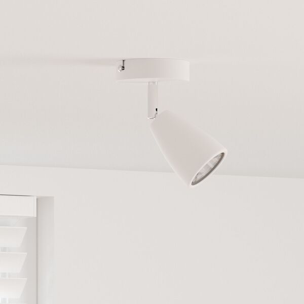 vidaXL Loftskastari Hvítt 8 x 8 x 14.5 cm Stál