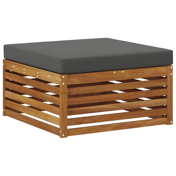 vidaXL S&oacute;fasett me&eth; p&uacute;&eth;i 7 pcs N&aacute;tt&uacute;rulegt og Antrac&iacute;t Hrein akas&iacute;utr&eacute;