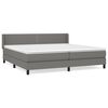 vidaXL H&oacute;lfa&eth; Springr&uacute;m me&eth; D&yacute;nu D&ouml;kkgr&aacute;tt 200x200 cm Efni