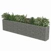 vidaXL Gabion Grj&oacute;tkassi Upph&aelig;kka&eth; Bl&oacute;maker S&iacute;nkh&uacute;&eth;a&eth; st&aacute;l450x50x100cm