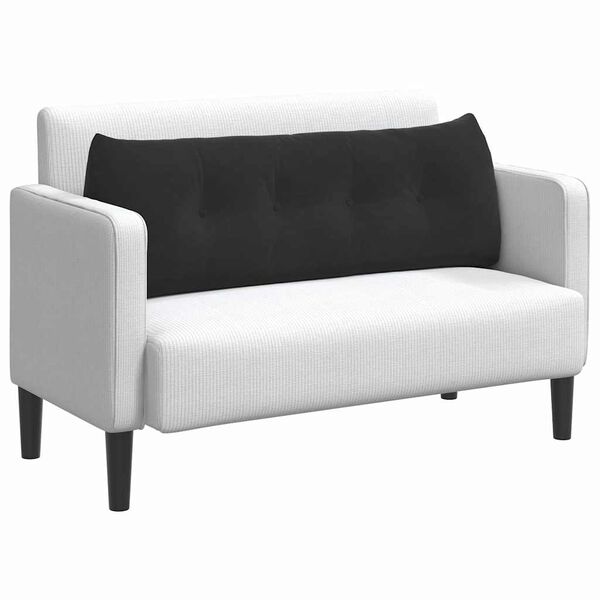 vidaXL Bakp&uacute;&eth;i Svartur 140 x 24 x 50 cm Flauel