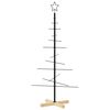 vidaXL J&oacute;latr&eacute; &uacute;r m&aacute;lmi me&eth; vi&eth;arbotni Svartur 150 cm
