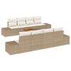 vidaXL Gar&eth;s&oacute;fa sett me&eth; p&uacute;&eth;i 9 pcs Drapplita&eth;ur p&oacute;l&yacute;rattan