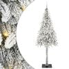 vidaXL J&oacute;latr&eacute; me&eth; 300 LED me&eth; standi Hv&iacute;tt 210 cm PE og St&aacute;l