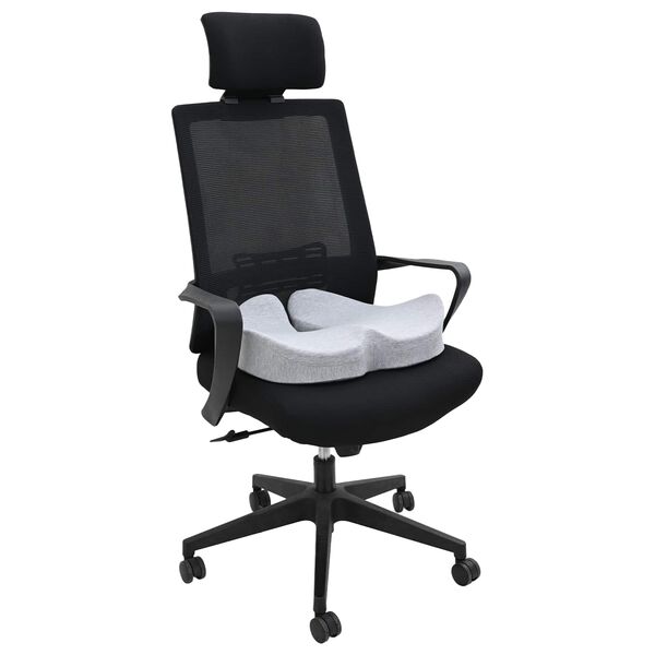 vidaXL Sessur Einfarbigur Lj&oacute;sgr&aacute;r 50 x 43 x 10 cm Minnisskum