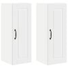 vidaXL Eldh&uacute;s sk&aacute;pur 2 pcs Hv&iacute;tt 30 x 31 x 80 cm Samsettur vi&eth;ur