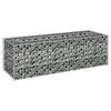 vidaXL Gabion Grjótkassi Upphækkað Blómaker Sínkhúðað Stál 90x30x30 cm