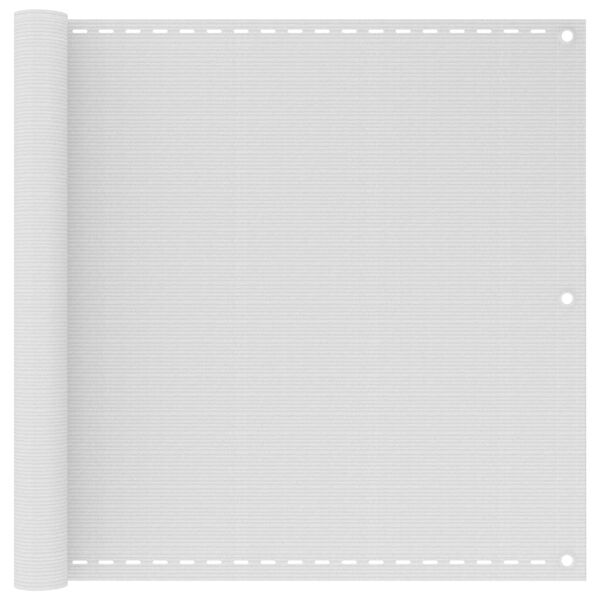 vidaXL Svalaskilrúm Hvítt 90x500 cm HDPE