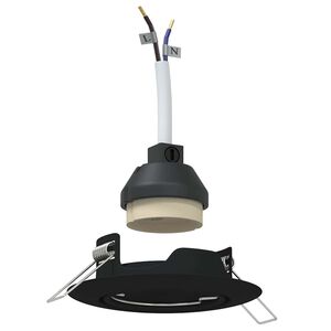 vidaXL Spotlight 6 pcs Svartur 9 x 9 x 2.5 cm metal