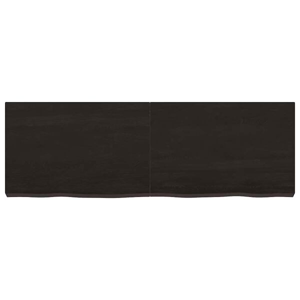 vidaXL Ba&eth;herbergisbor&eth;plata Br&uacute;nn 120x40x(2-6)cm Me&eth;h&ouml;ndla&eth;ur Vi&eth;ur