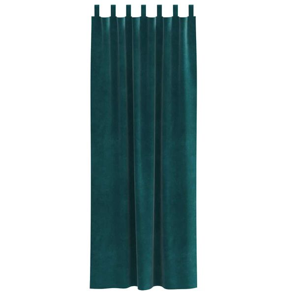 vidaXL Myrkratj&ouml;ld 2 pcs D&ouml;kkgr&aelig;n 140 x 260 cm Flauel
