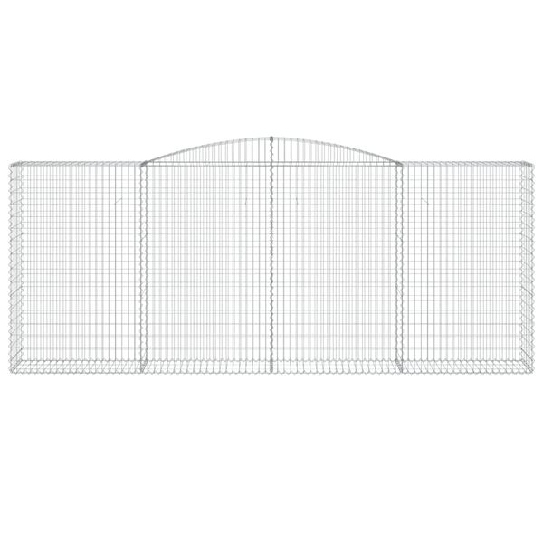 vidaXL Bogadreginn Grj&oacute;tkassi 400x50x160/180 cm Sinkh&uacute;&eth;a&eth; J&aacute;rn