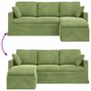 vidaXL S&oacute;fi L&eacute;tt gr&aelig;nn 198 x 134 x 80 cm Flauel