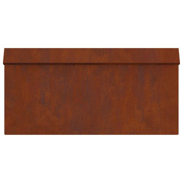 vidaXL Sniglafence Rusty 50 x 3,5 x 25 cm Ve&eth;ra&eth; st&aacute;l