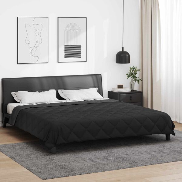 vidaXL Sumars&aelig;ng Svartur og Anthracite 220 x 240 cm M&iacute;kr&oacute;f&iacute;ber