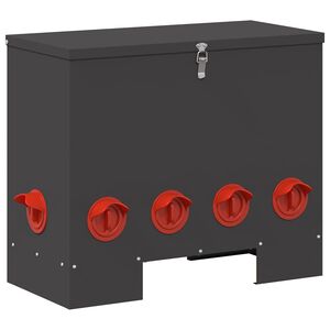 vidaXL K&uacute;rfiskast Svartur 60,5 x 29 x 51 cm Kaldvalsa&eth; St&aacute;l