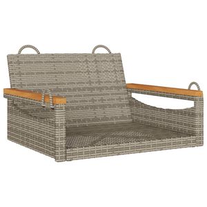vidaXL R&oacute;lubekkur Gr&aacute;r 63x62x40 cm P&oacute;l&yacute;rattan