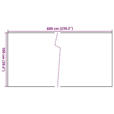 vidaXL Svalaskilrúm Reykgrátt 600x100 cm Pólýrattan