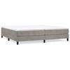 vidaXL R&uacute;mgrind me&eth; Springfj&ouml;&eth;rum Lj&oacute;sgr&aacute; 200x200 cm Flauel
