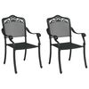 vidaXL Gar&eth;st&oacute;ll 2 pcs Svartur 55 x 55 x 92,5cm &Aacute;l