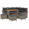 vidaXL Gar&eth;s&oacute;fa sett me&eth; p&uacute;&eth;i me&eth; geymslu me&eth; kodda 9 pcs Gr&aacute;r