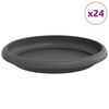 vidaXL Hringlaga bl&oacute;mask&aacute;lar 24 pcs Svartur &Oslash; 14 x 2 cm Plast