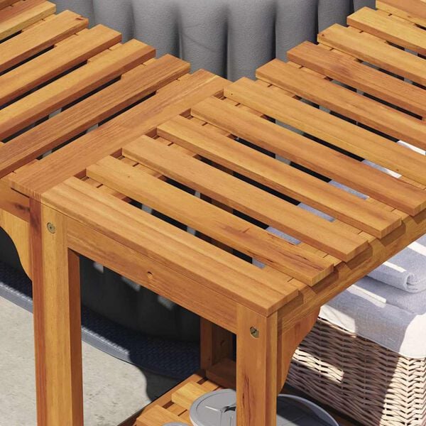 vidaXL Umgj&ouml;r&eth; fyrir heita pott Br&uacute;nn 250 x 250 cm Hrein akas&iacute;utr&eacute;