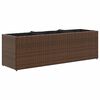 vidaXL Gr&oacute;&eth;urker me&eth; 3 Pottum 2 stk Br&uacute;nt 105x30x32 cm P&oacute;l&yacute;rattan