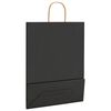 vidaXL Papp&iacute;rspokar 250 stk me&eth; Handf&ouml;ngum Svartir 32x12x42 cm