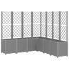 vidaXL Gr&oacute;&eth;urkassi me&eth; Rimlagrind 160x160x140 cm Lj&oacute;sgr&aacute;tt PP