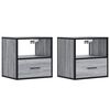 vidaXL vegghengdir n&aacute;ttbor&eth;ssk&aacute;par 2 stk Grey Sonoma 40x31x39,5 cm
