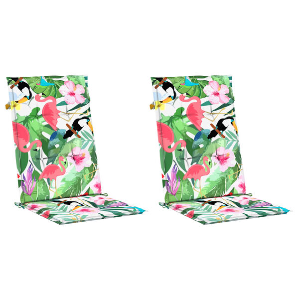 vidaXL Gar&eth;st&oacute;lasessur H&aacute;tt Bak 2 stk. Marglitar 120x50x3 cm Efni