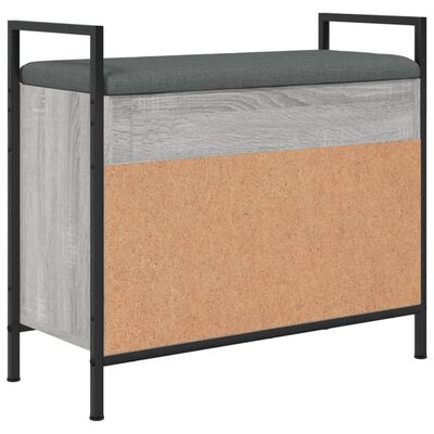 vidaXL Skóbekkur Gráir Sonoma Eik 65,5x32x57,5 cm Samsettur Viður