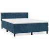 vidaXL H&oacute;lfa&eth; Springr&uacute;m me&eth; D&yacute;nu Bl&aacute;tt 140x190 cm Flauel
