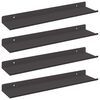 vidaXL Flj&oacute;tandi skrifbor&eth; 4 pcs Svart 40 x 8,5 x 2,5 cm St&aacute;l